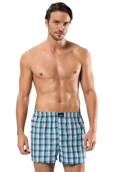 Erdem Erkek Poplin Desenli Boxer 1440 - 3 Adet  L Karışık Renk - 3