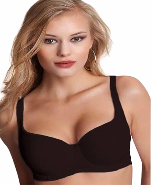 2 Adet NBB 3613 Toparlayıcı Kaplı Balenli Basic Sütyen (B C D Kap  Siyah 75C ürün görseli 1