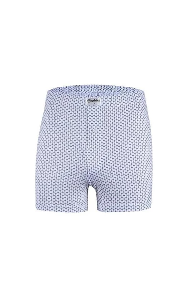 Yıldız Erkek Penye Emprime Desenli Boxer 35 - 9 Adet  Beyaz M