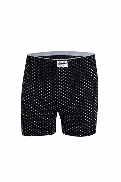 Yıldız Erkek Pamuklu Havlubel Düğmeli Desenli Boxer 43 - 3 Adet  Karışık Renk 3XL - Resim 5