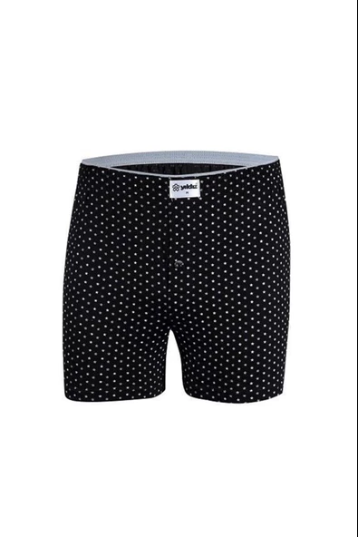 Yıldız Erkek Pamuklu Havlubel Düğmeli Desenli Boxer 43 - 3 Adet  Karışık Renk 3XL - Resim 4