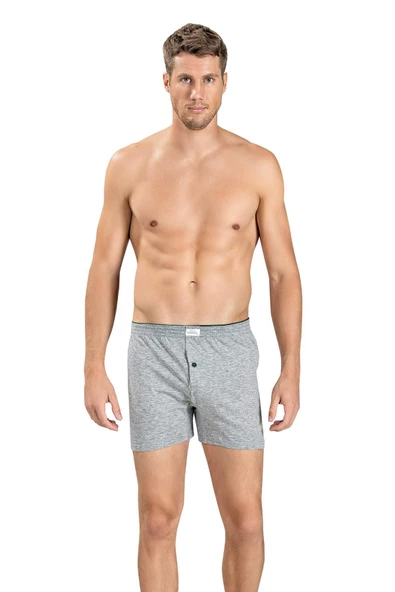 Jiber Erkek Havlu Kemer Pamuklu Boxer 127 - 6 Adet  M GRİMELANJ