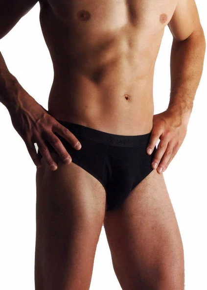 Yıldız Erkek Kemerli Modal  Slip Külot Renkli 3'Lü Paket   Siyah M