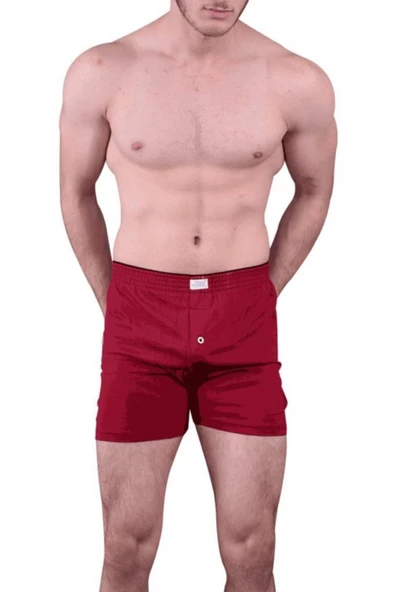 Jiber Havlu Kemer Penye Boxer 3'lü - 127  M Bordo - Resim 6