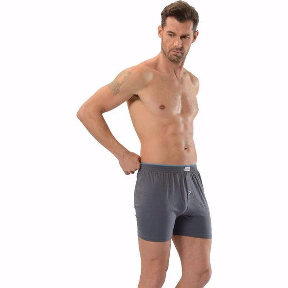 Jiber Havlu Kemer Penye Boxer 3'lü - 127  2XL Füme