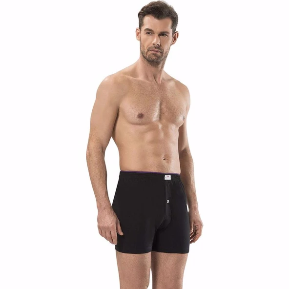 Jiber Havlu Kemer Penye Boxer 3'lü - 127  Siyah L