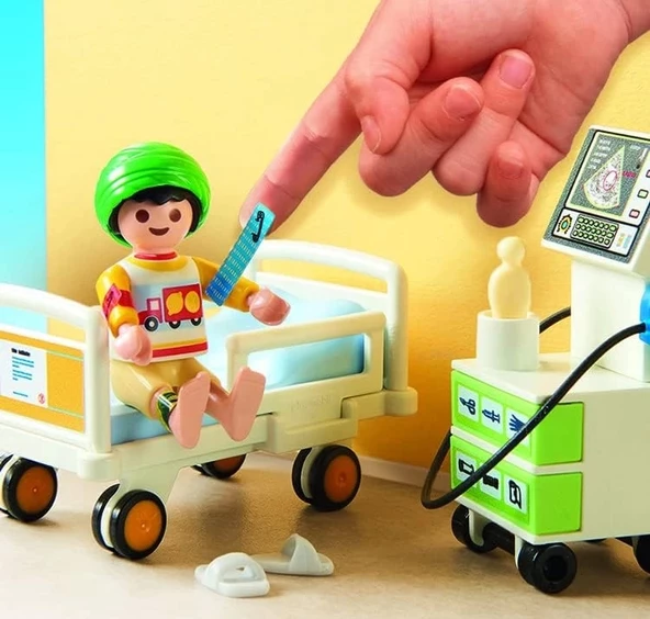 Playmobil 70192 Şehir Hayatı Çocuk Hastanesi Odası, eğitici oyuncak, eğlenceli yaratıcı rol yapma, oyun seti 4 yaş ve üz - 2