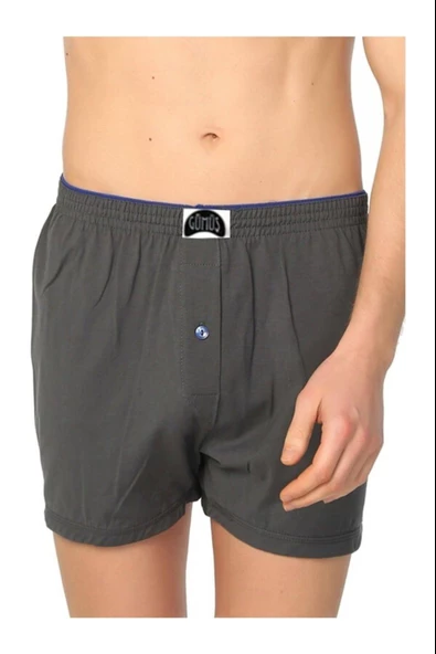 Gümüş Erkek Havlu Bel Pamuklu Boxer 4020 - 3 Adet  XL Füme