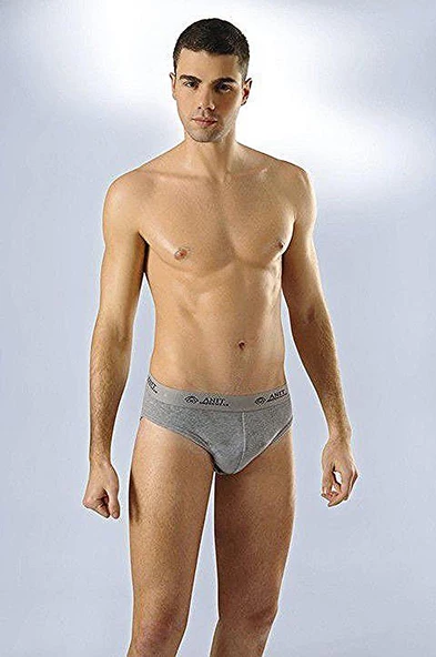 Anıt 3'Lü Ribana Erkek Slip Külot  1116   L Gri