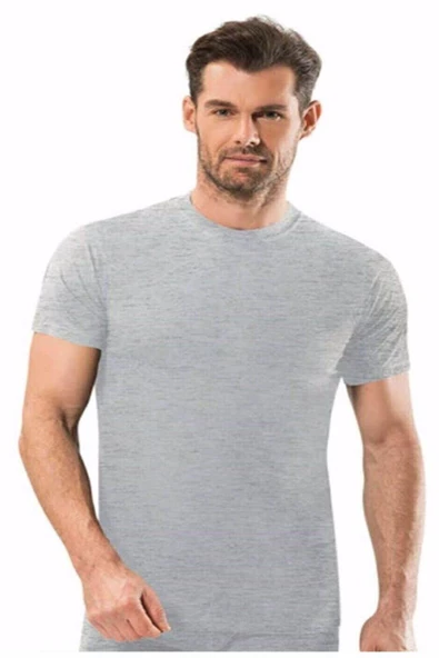 Jiber Erkek O Yaka Fanila 3'lü Paket-111  Gri 2XL - Resim 2