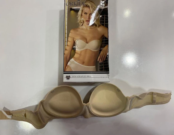Orkide Kadın Dolgulu Straples Sütyen 2850 - 2 Adet  Ten 75B - Resim 3