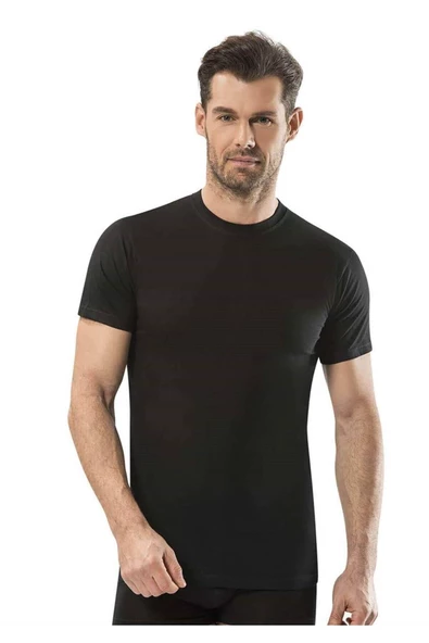 Jiber Erkek O Yaka Fanila 3'lü Paket-111  Siyah 2XL