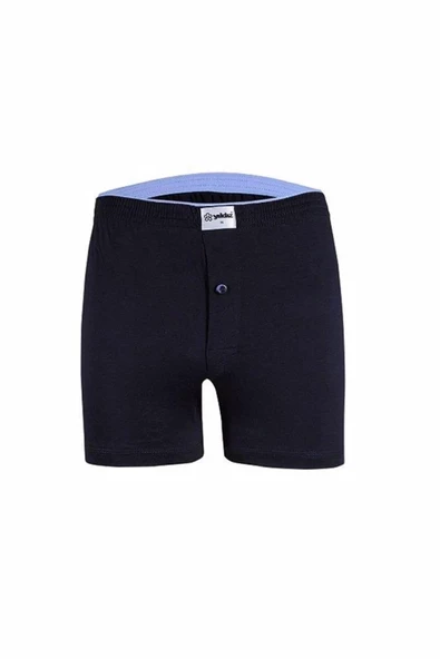 Yıldız Erkek Penye Havlu Bel Düz Boxer 43 - 3 Adet  Lacivert 2XL