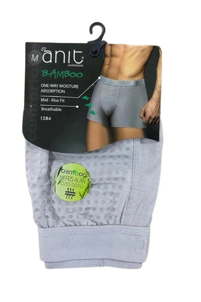 Anıt Erkek Nefes Alan Bambu Likralı Boxer1284 - 3 Adet   Gri 2XL