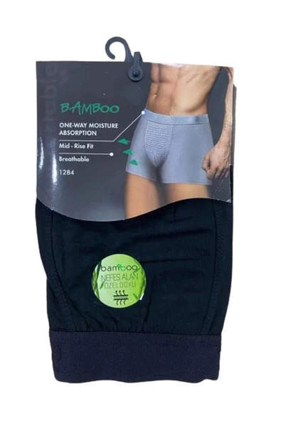 Anıt Erkek Nefes Alan Bambu Likralı Boxer1284 - 3 Adet   Siyah L