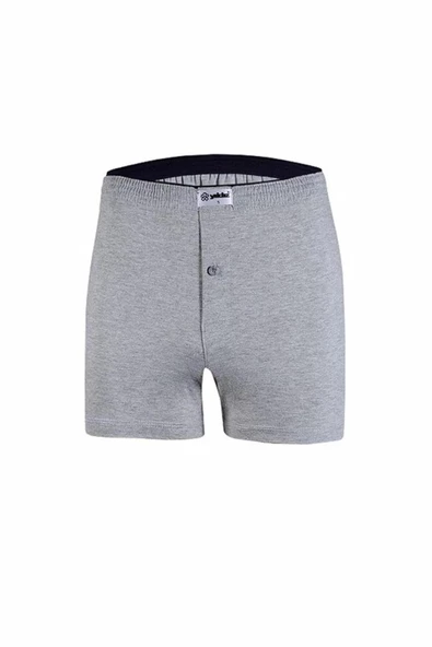 Yıldız Erkek Penye Havlu Bel Düz Boxer 43 - 3 Adet  Gri 3XL