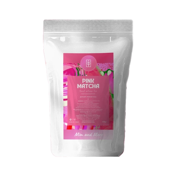 Pink Matcha - Pembe Superfood Matcha Tozu 100 gr - Resim 4