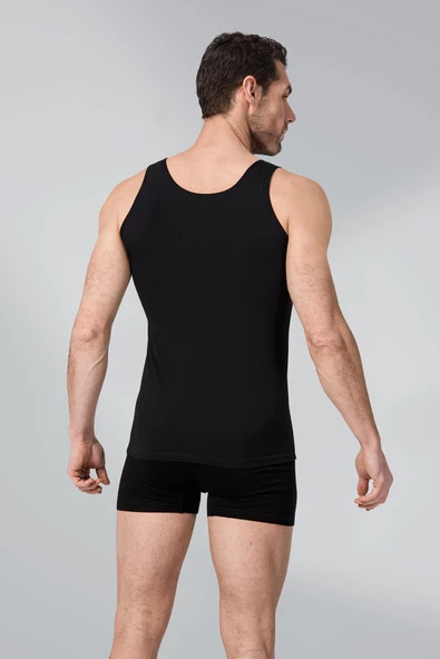 Namaldı Erkek Likralı  Atlet 3'Lü Paket - 184  XL Siyah - Resim 5