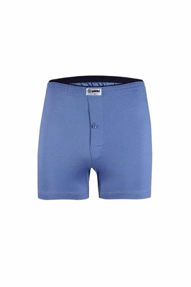 Yıldız Erkek Penye Havlu Bel Düz Boxer 43 - 3 Adet  2XL Mavi