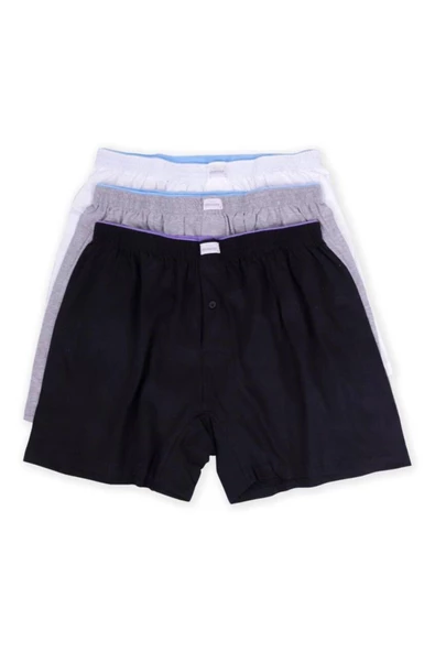 Jiber Erkek Havlu Bel Battal Boxer 3'lü -183  Karışık Renk 5XL