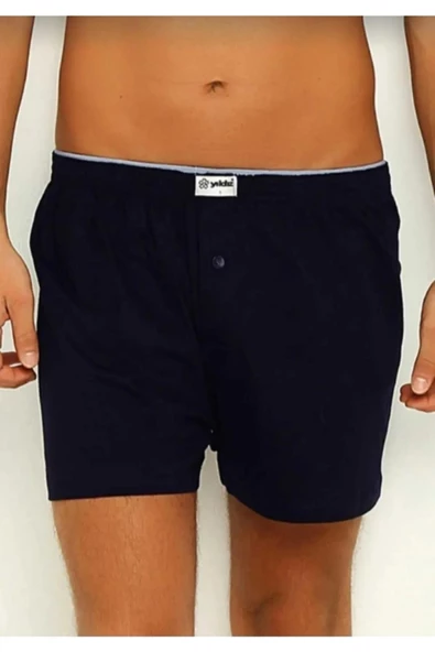 Yıldız Erkek Penye Havlu Bel Düz Boxer 43 - 3 Adet  Lacivert 3XL - Resim 2