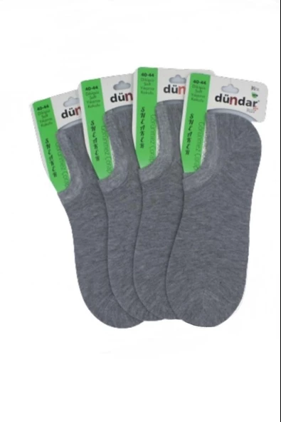 Dündar Erkek Plus Sneaker Dikişsiz Kokulu Bambu Çorap 6883 - 6 Adet  Gri 40-44