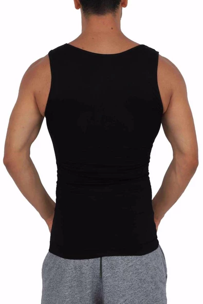 Erdem Erkek Korse Atlet Seamless 650 - 1 Adet  Siyah M - Resim 2