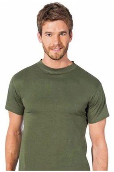 Seher Yıldızı Erkek Penye Renkli Sıfır Yaka Fanila Atlet 003 - 6 Adet  2XL Haki - 2