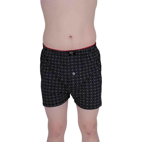 6'Lı Tutku Elit Havlu Bel Erkek Penye Desenli Boxer 1102  Karışık Renk S - 5