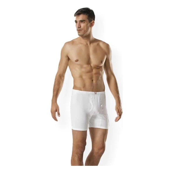 3'Lü Namaldı 107 Erkek Arjantin Boxer Külot Baksır Don  Beyaz L