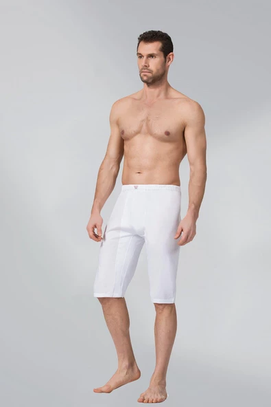 Namaldi Erkek Penye Uzun Paçalı Boxer 104 - 3 Adet  Beyaz XL
