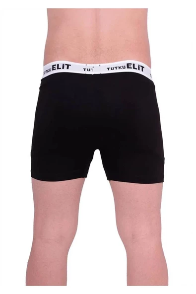 Tutku Elit Erkek Modal Elastan Spor Boxer 1252 - 6 Adet  Siyah S - Resim 2