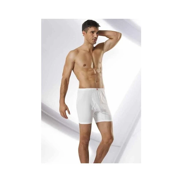 3'Lü Namaldı 107 Erkek Arjantin Boxer Külot Baksır Don  Beyaz XL - 2