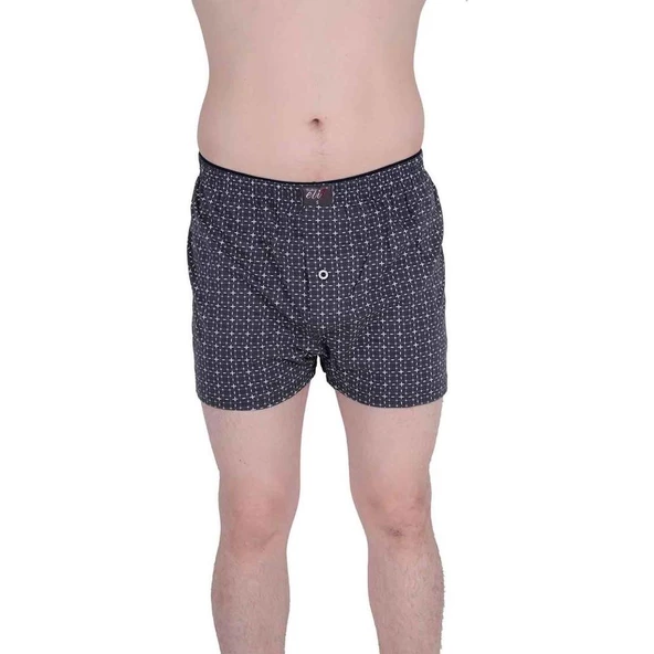 6'Lı Tutku Elit Havlu Bel Erkek Penye Desenli Boxer 1102  Karışık Renk S