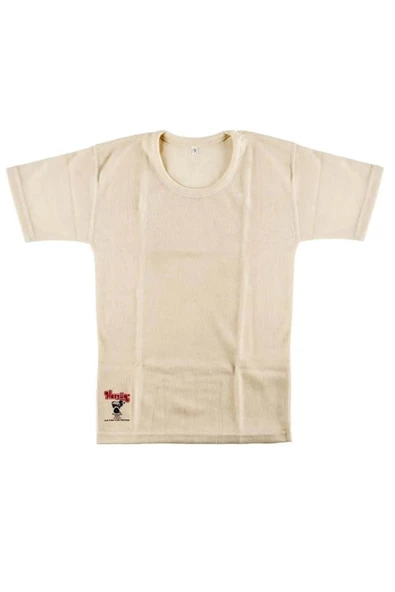 Hasyün Kız Çocuk Kısa Kol İnce İçlik Yün Fanila Atlet 500 - 2 Adet  Ekru 10Yaş - Resim 2