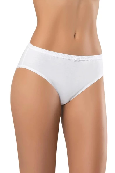 Erdem Kadın Lastikli  Bato Külot KPE2501- 3 Adet  Beyaz XL