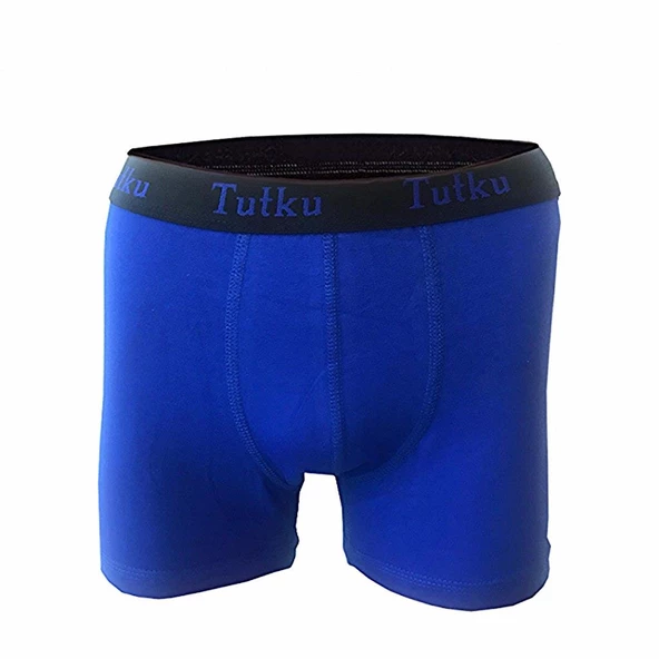 6 Adet Tutku Erkek Elastan Spor Boxer  M Mavi