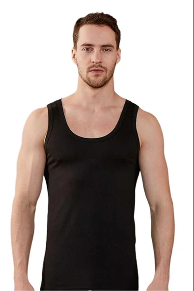 Berrak Erkek Modal Likralı Atlet 4045 - 6 Adet  XL Siyah - Resim 4