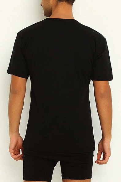 3'Lü Yıldız Erkek Modal Pamuk V Yaka Fanila T-Shirt  Siyah M