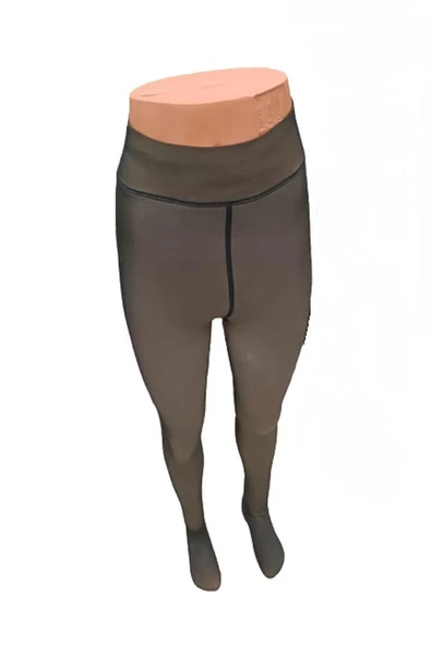 Larosa Kadın Polar Termal Kışlık Külotlu Çorap - 2 Adet KB18002  Siyah L - XL - 6