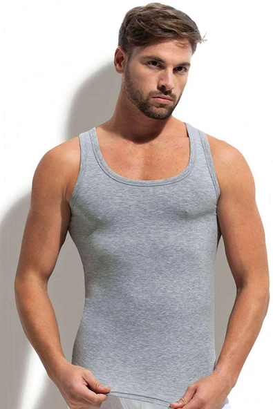 6'Lı ERDEM 1116 ERKEK LİKRALI ATLET  XL Gri