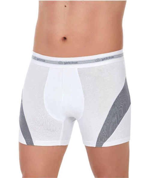 Yıldız Erkek Modal Likralı Comfort Boxer - 6 Adet  Beyaz S
