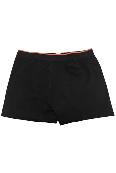 Sedef Yıldızı Erkek Likralı Boxer 1013 - 6 Adet  Siyah 2XL