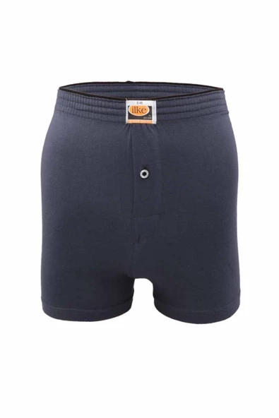 İlke Erkek Penye Boxer 011 - 6 Adet  XL Füme