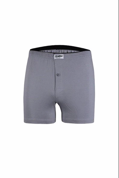 Yıldız Erkek Pamuklu Havlubel Düğmeli Boxer 43 - 6 Adet  L Füme