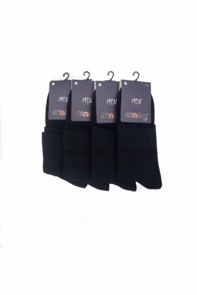 Dündar Erkek Plus Yarım Konç Havlu Patik Çorap 7040 - 6 Adet  Siyah 40-44 - Resim 2