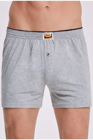 İlke Erkek Penye Boxer 011 - 6 Adet  L Gri