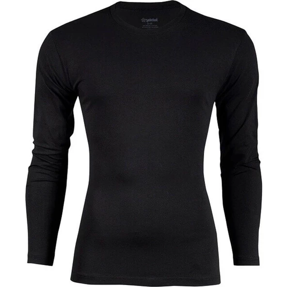 Yıldız 85 - 86 Erkek Likralı Uzun kol Bady Renkli  XL Siyah - Resim 3