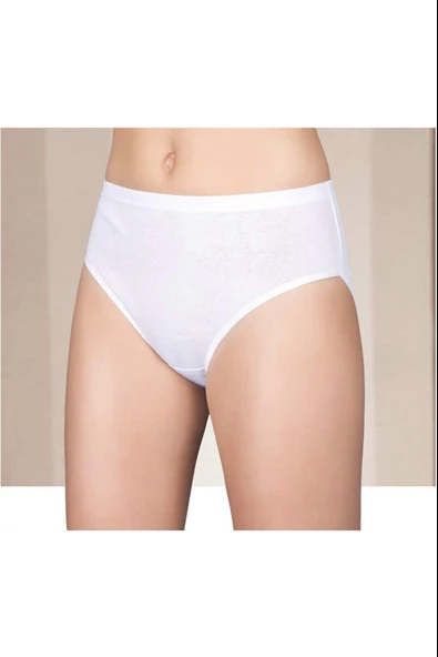 Berrak Kadın Ribana Biyeli Bato Külot 2064 - 6 Adet  Beyaz 3XL ürün görseli