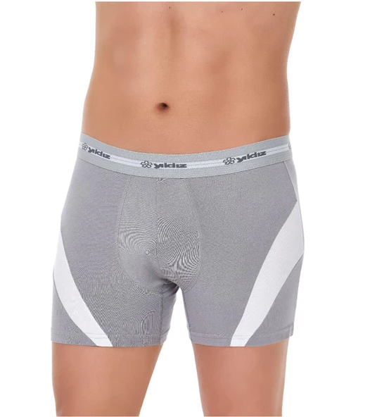 Yıldız Erkek Modal Likralı Comfort Boxer - 3 Adet  Gri S